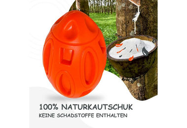 Petsation Kauspielzeug für Hunde aus Naturkautschuk Orange – Bild 1 von 2