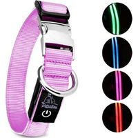 Produktbild von Petsation Leuchthalsband für Hunde aus Nylon in Rosa Größe L - 1 Stk.