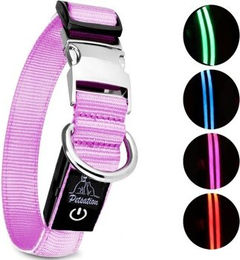 Petsation Leuchthalsband für Hunde aus Nylon in Rosa Größe M - 1 Stk. – Bild 1 von 3