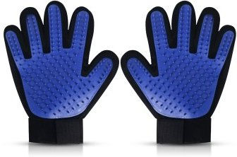 Petsation Massagehandschuhe aus Silikon für Hund, Katze und Pferd in Blau – Bild 1 von 3