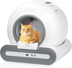 Petsation Selbstreinigende Katzentoilette Automatisches Katzenklo Weiß aus Kunststoff – Bild 1 von 3