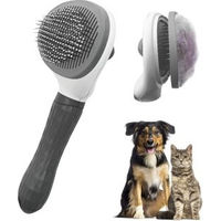 Produktbild von Petsation Tierbürste mit One-Touch-Reinigung aus Edelstahl in Grau