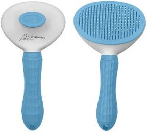 Petsation Tierbürste mit One-Touch-Reinigung blau – Bild 1 von 3
