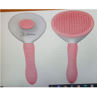 Produktbild von Petsation Tierbürste mit One-Touch-Reinigung weiß rosa