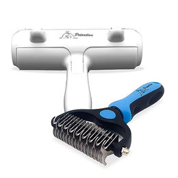 Petsation Tierhaarentferner Set aus Fusselrolle und Unterfellbürste in Blau – Bild 1 von 9