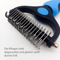 Produktbild von Petsation Unterwollbürste für Hunde und Katzen mit Edelstahlborsten in Grün für Langhaarige
