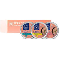 Produktbild von PetsDeli Premium Nassfutter Filet Menü für Katzen mit Thunfisch, Kalb und Huhn 36 x 85g