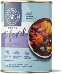 Produktbild von PetsDeli Premium Nassfutter Pferd Hypoallergen Sensitive 400g Dose