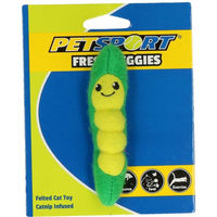 Produktbild von PetSport Fresh Veggies Peapod Catnip-Spielzeug aus Plüsch in Grün