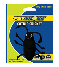 PetSport Katzenminze Spielzeug Kricket Plüsch Schwarz – Bild 1 von 3