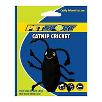 Produktbild von PetSport Katzenminze Spielzeug Kricket Plüsch Schwarz