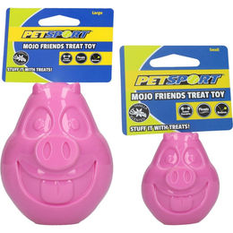 PetSport Mojo Friends Treat Ball Large Owl Kauspielzeug aus Gummi Rosa – Bild 1 von 1