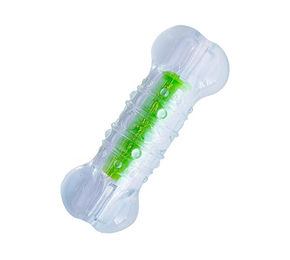 Produktbild von Petstages Crunchcore Bone Kauspielzeug für Hunde aus Gummi Größe S Transparent Grün