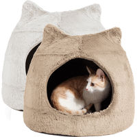 Produktbild von Petstages Katzenhöhle Miau-Hütte aus Plüsch in Grau