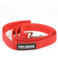 Produktbild von PetStar Hundeleine aus Nylon in Rot passend zum Netzgeschirr 20 mm