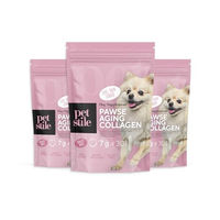 Produktbild von Petstile Pawse Aging Collagen Anti-Aging-Pulver für Hunde mit Dreifach-Kollagen, Vitaminen und Präbiotika zur Unterstützung von Gelenken, Haut, Fell, Verdauung und Immunsystem (3x 210 g)