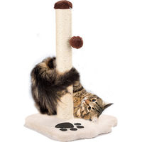 Produktbild von PETSTORY Katzenkratzbaum Beige mit Sisal für kleine bis mittelgroße Katzen 44 cm