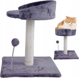 PETSTORY Kratzbaum für Katzen in Grau 43cm – Bild 1 von 1