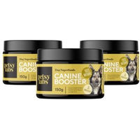 Produktbild von Petsy Labs Petstile Canine Booster Superfood-Pulver für Hunde mit Grünlippmuschel-Extrakt zur Unterstützung von Gelenken, Verdauung sowie Haut und Fell 3 x 150g - 3 x 150 g