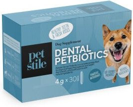 Petsy Labs Petstile Dental PetBiotics Probiotika für Zahnpflege und Magen-Darm-Gesundheit für alle Altersstufen – Bild 1 von 3