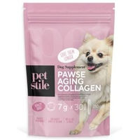 Produktbild von Petsy Labs Petstile Pawse Aging Collagen Pulver zur Seniorenpflege für Gelenke Haut und Immunsystem