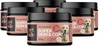 Petsy Labs Petstile Super Skin & Coat Haut-Fell-Supplement für Hunde mit Fischkollagen und Leinsamen 6 x 100g - 6 x 100 g – Bild 1 von 7