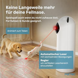 PetTec Automatischer Laserpointer für Katzen aus Kunststoff in Weiß – Bild 1 von 3