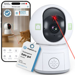 PetTec Cam Laser Haustierkamera mit integriertem Laser und App-Steuerung für Katzen und Hunde – Bild 1 von 7