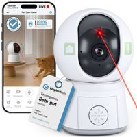Produktbild von PetTec Cam Laser Haustierkamera mit integriertem Laser und App-Steuerung für Katzen und Hunde