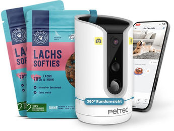 Produktbild von PetTec Hello Cam Belohnungssnack Lachs Softies für Senioren 2x90g - 2 x 90 g