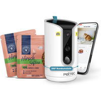 Produktbild von PetTec Hello Cam Haustier-Kamera Weiß inklusive Hirsch Softies Leckerli für Senioren 2x50g - 2 x 50 g