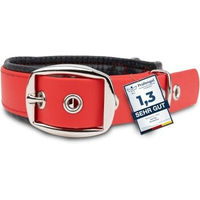 Produktbild von PetTec Hundehalsband aus veganem Kunstleder wasserfest rot Größe S - 1 Stk.