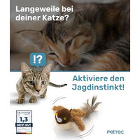 Produktbild von PetTec Interaktives Elektrisches Katzenspielzeug Spatz aus Plüsch in Braun