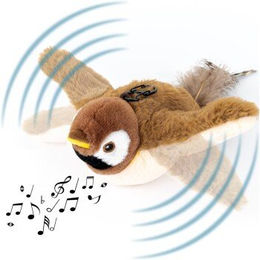 PetTec Interaktives Katzenspielzeug Elektrisches Plüschtier Spatz mit Katzenminze – Bild 1 von 11