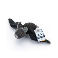 Produktbild von PetTec Interaktives Katzenspielzeug Fledermaus aus Plüsch in Grau mit USB-C Aufladung - 42 g