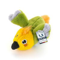 Produktbild von PetTec interaktives Katzenspielzeug Papagei aus Plüsch mit Bewegung und Sound in Grün Gelb Bunt - 54 g