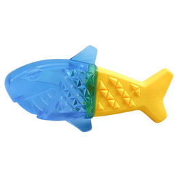 Produktbild von Pettimania Cool Hydro Hai Kauspielzeug für Hunde aus Kunststoff in Blau/Gelb