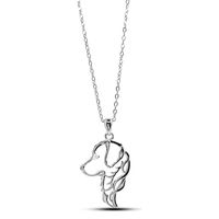 Produktbild von Pettimania Halskette mit Hundekopf Anhänger in Silber