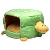 Produktbild von Pettimania Hundebett Schildkröte in Grün aus Plüsch Größe S