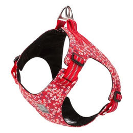 Produktbild von Pettimania Hundegeschirr Floral Poppy rot aus Polyester Größe Mittel