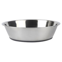 Pettimania Hundenapf aus Edelstahl mit Anti-Rutsch-Silikon für kleine bis mittlere Hunde in Silber - 450 ml – Bild 1 von 2