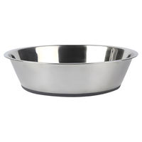 Produktbild von Pettimania Hundenapf aus Edelstahl mit Anti-Rutsch-Silikon für kleine bis mittlere Hunde in Silber - 450 ml