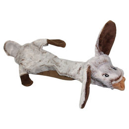 Pettimania Hundespielzeug Kaninchen aus Plüsch in Grau und Braun mit Squeaker – Bild 1 von 4