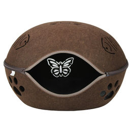 Pettimania Katzenhöhle aus Filz in Braun – Bild 1 von 3