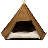 Produktbild von Pettimania Katzenhöhle Tipi aus Baumwolle in Braun