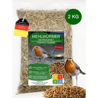 Produktbild von PetVitalis Getrocknete Mehlwürmer Insektenfutter für Vögel, Reptilien, Fische und Kleintiere