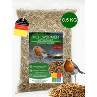Produktbild von PetVitalis Getrocknete Mehlwürmer Insektenfutter für Vögel Reptilien und Kleintiere
