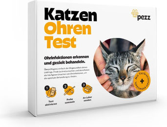 Pezz Katzen Ohreninfektionstest zur Diagnose von Ohrmilben bei gereizten oder juckenden Ohren – Bild 1 von 3