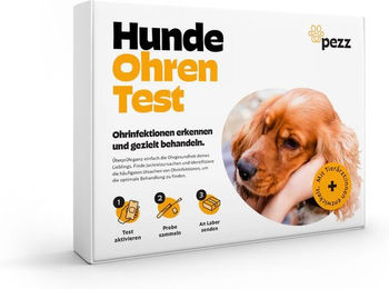 PEZZLIFE Ohreninfektionstest für Hunde in Weiß – Bild 1 von 2