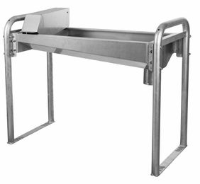 PfalzTec Beheizbare Edelstahl-Trogtränke mit Wandkonsole 190cm 95 Liter – Bild 1 von 3